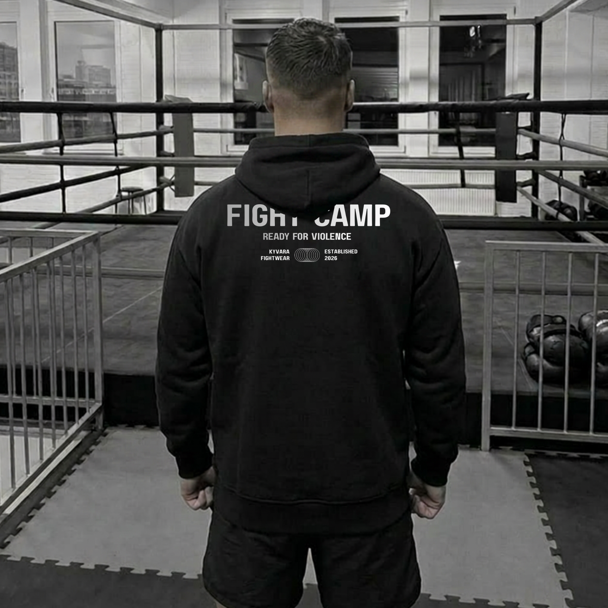 KYVARA - FIGHT CAMP Zipper Hoodie - Black