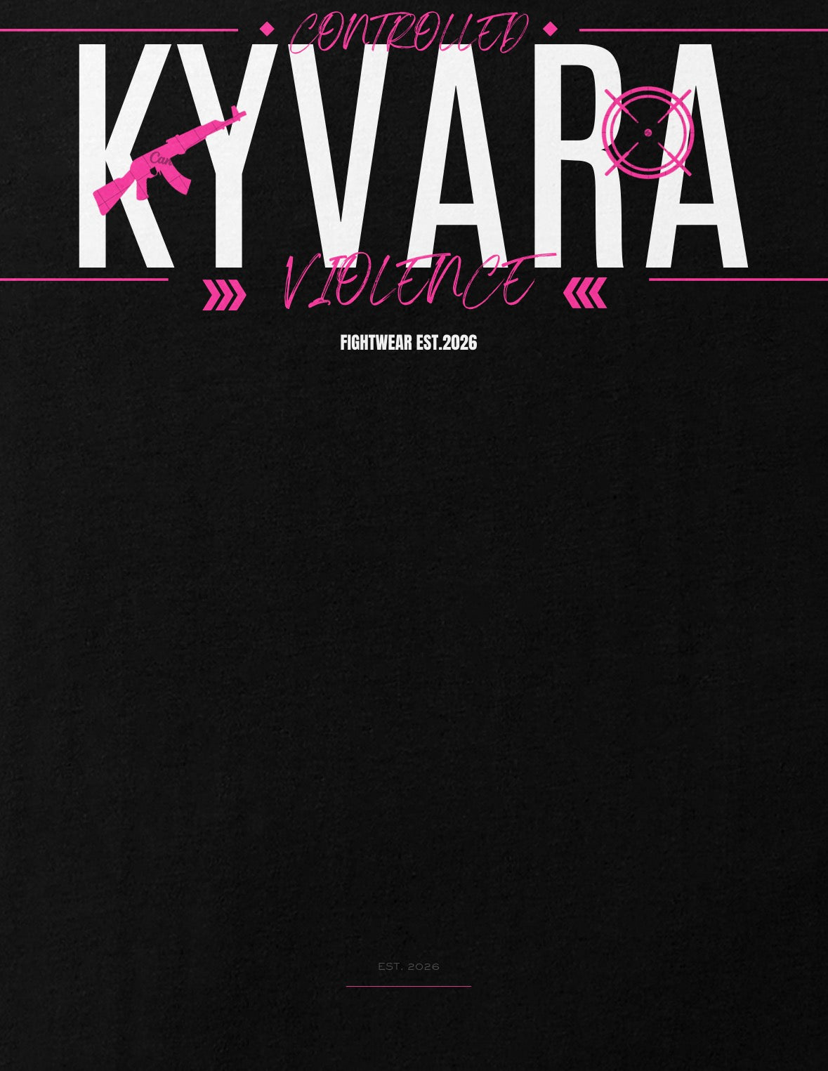KYVARA - KYVARA Signature Oversized Hoodie – Black/Pink